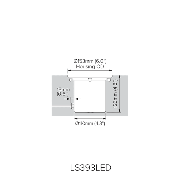 Direct burial dimensions for LS393LED.