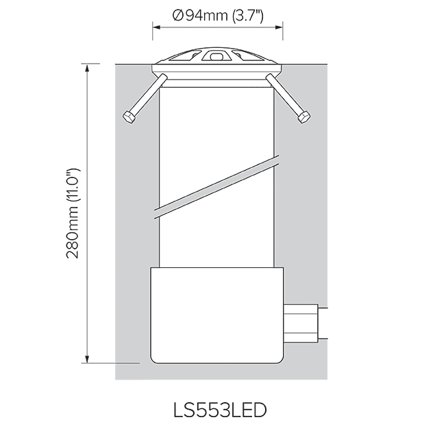 1/2" NPT adapter for LS553LED.