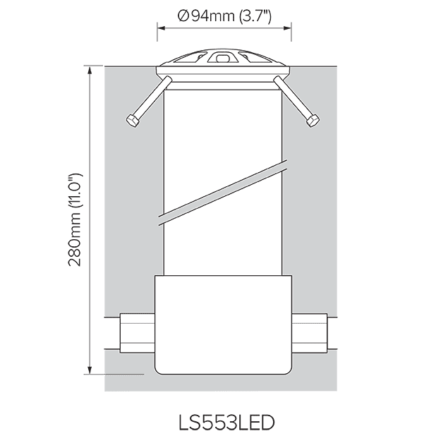 2 x 1/2" NPT adapter for LS553LED.